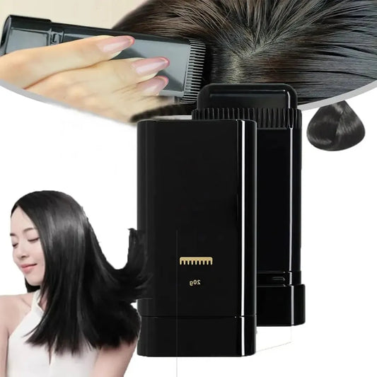 Water & Sweat Proof Hair Comb Dye - Instant Grey Coverage | One-Step Root Touch Up Stick