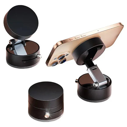 Vacuum Suction Magnetic Mobile Holder | Adjustable Foldable Car & Home Phone Stand