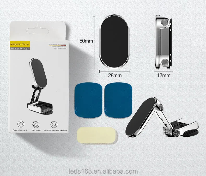 Alloy Folding Magnetic Car Phone Holder
