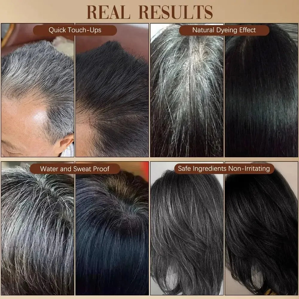 Water & Sweat Proof Hair Comb Dye - Instant Grey Coverage | One-Step Root Touch Up Stick