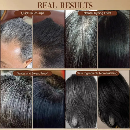 Water & Sweat Proof Hair Comb Dye - Instant Grey Coverage | One-Step Root Touch Up Stick